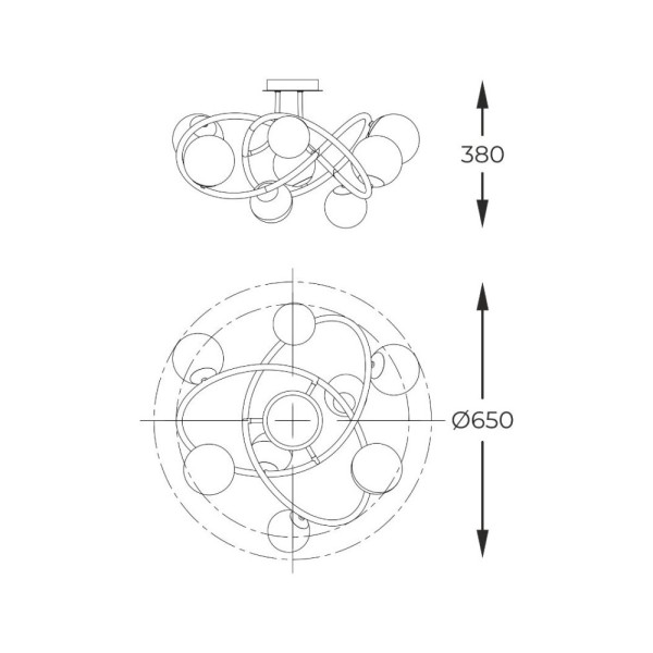 Люстра Zuma Line MX4922-8-EBGN Nisyro G9 1x3.5W IP20 - фото №1