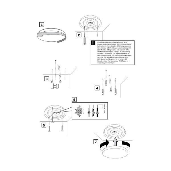 Світильник стельовий Goldlux 325723 Pirius Led 1x12W 4000K 1400Lm IP44 WH - фото №3