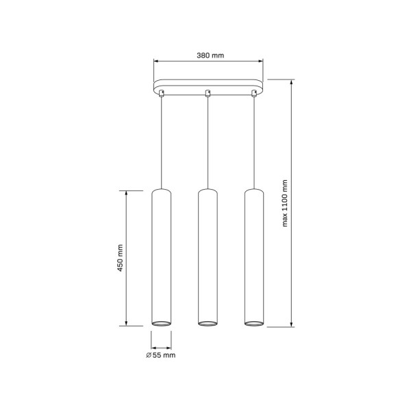 Підвісний світильник, люстра над столом, барною стійкою Goldlux 326164 Lungomare GU10 3x10W IP20 Золотий - фото №1