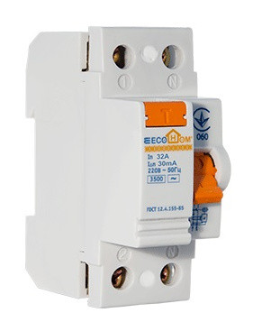 Устройство защитного отключения ECOHOME 1Р+N 32A 30мА (ECO020010003) - фото №3