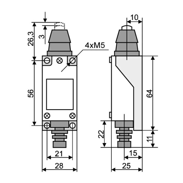 Конечный выключатель МЕ 8111 - фото №3