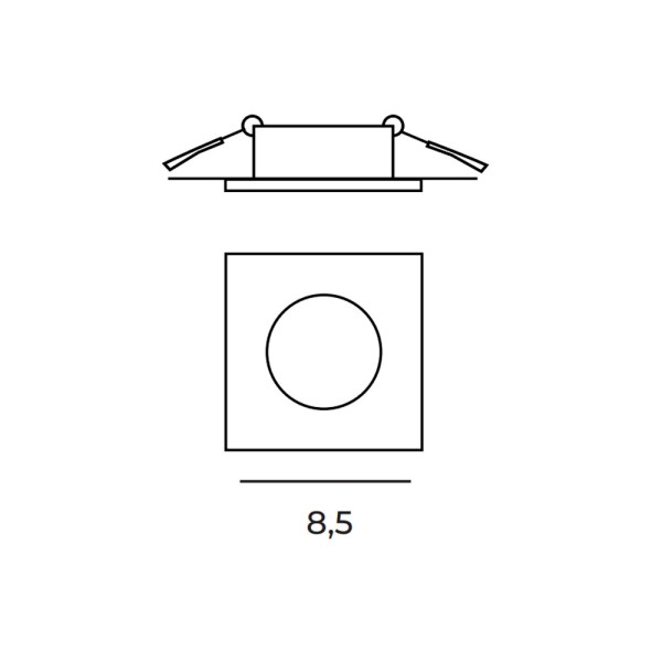 Точковий світильник Azzardo AZ6049 Kant GU10 1x50W IP44 чорний - фото №1