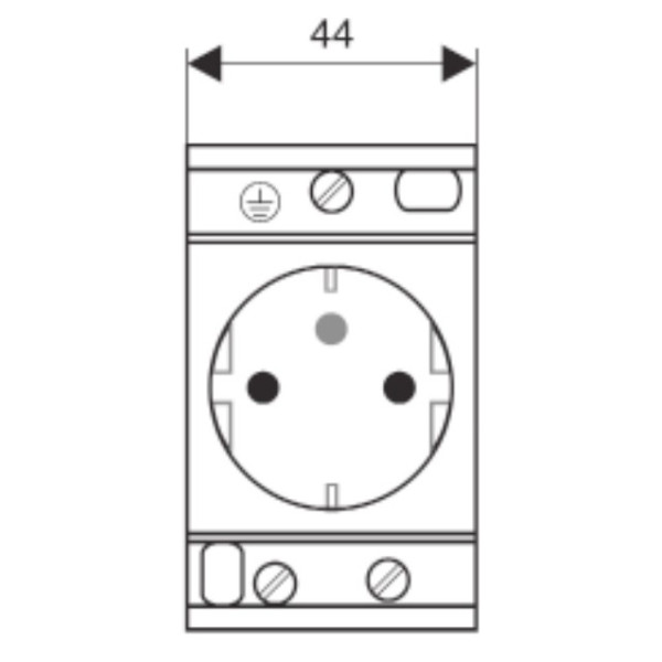 Розетка Schrack BZ325003 с заземлением и подсветкой - фото №1