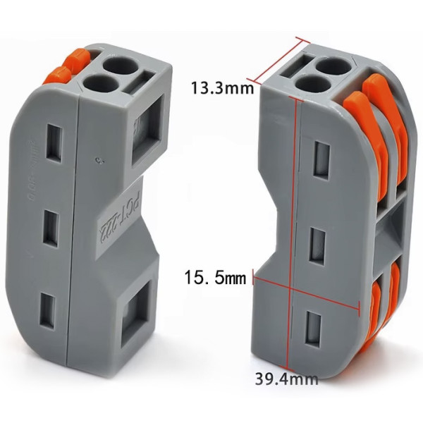 Проходная клемма TOSUNlux PCT-222 32А 400В (6931934202601) - фото №2