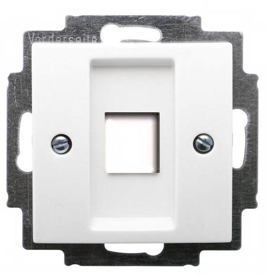Накладка компьютерной розетки ABB Basic 55 2561-94-507 (белая)