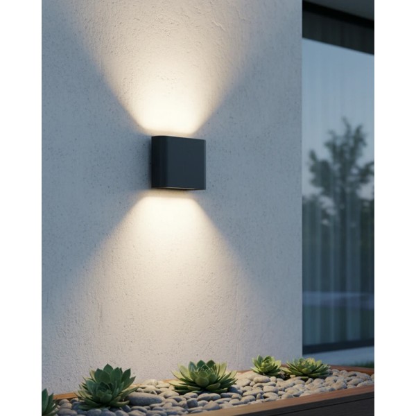 Уличный светильник Azzardo AZ5856 Svala LED 2x3W 3000K/4000K 270Lm IP54 сірий - фото №1