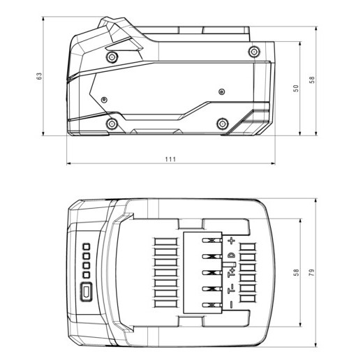 Аккумуляторная батарея Metabo Li Power New 18В 5,2Ач (625028000) - фото №2