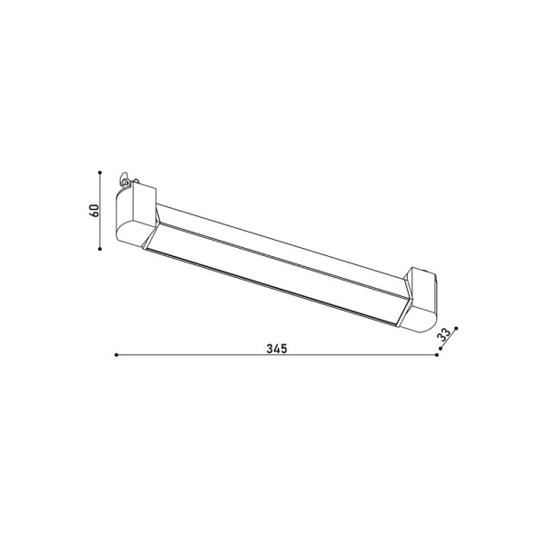 Трековий світильник Kloodi KD-LINE TURN345 PC 20W 4K WH LED 1400Lm IP20 білий - фото №2