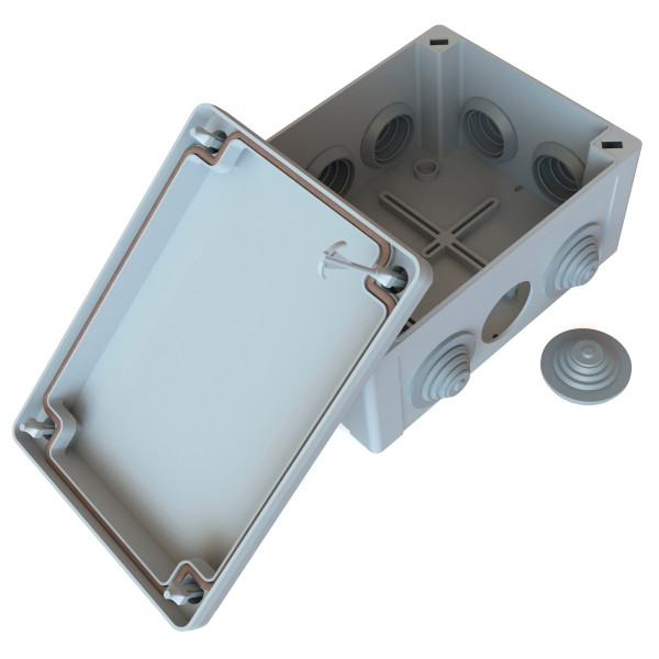 Коробка ответвительная DKC 54300 300х220х120мм с кабельными вводами IP55 - фото №1