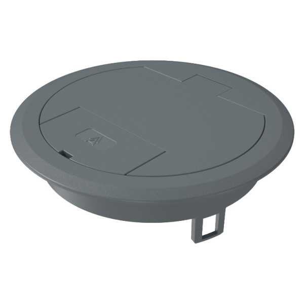 Сіра кришка люка з кабельним уведенням OBO Bettermann (7405082) GES R2 (установка в коробку UD)