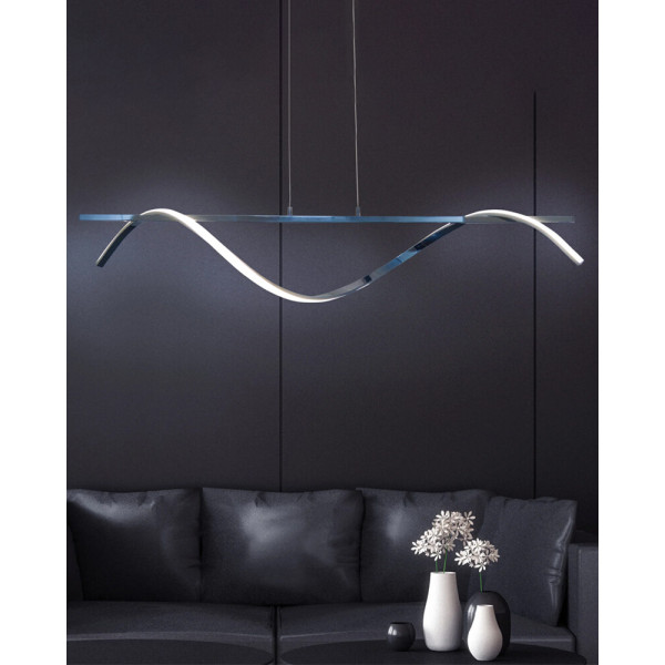 Підвісний світильник, люстра Goldlux 331076 Rumba LED 1x23W 4000K 3600Lm IP20 хром - фото №1