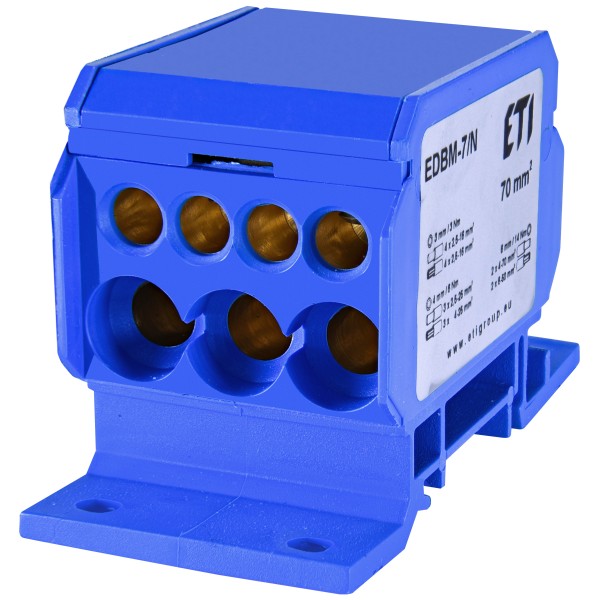 Распределительный блок ETI 001102423 EDBM-7/N (192А 1x4-70; 3x2.5-25; 4x2.5-16)
