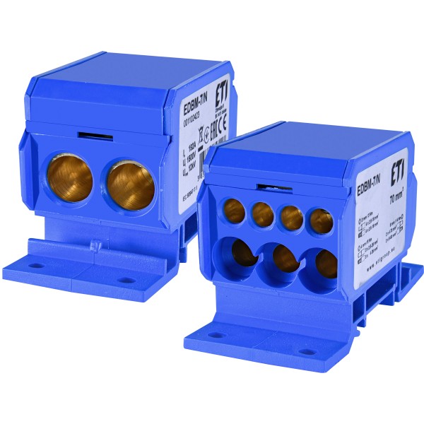 Распределительный блок ETI 001102423 EDBM-7/N (192А 1x4-70; 3x2.5-25; 4x2.5-16) - фото №1