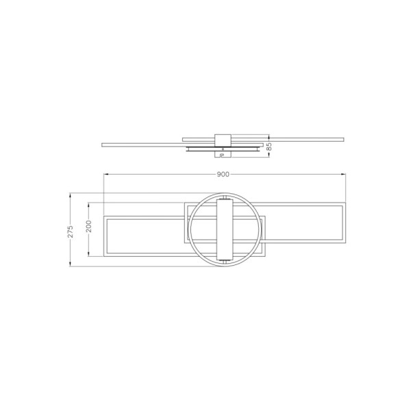 Люстра Zuma Line 5905316693005 Duatro LED 1x6W 2700K–6000K 1400Lm IP20 черная - фото №1