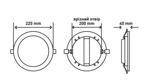 Точковий врізний світильник Maxus RDL 24Вт 4100K IP44 (1-RDL-2441-IP) - фото №3