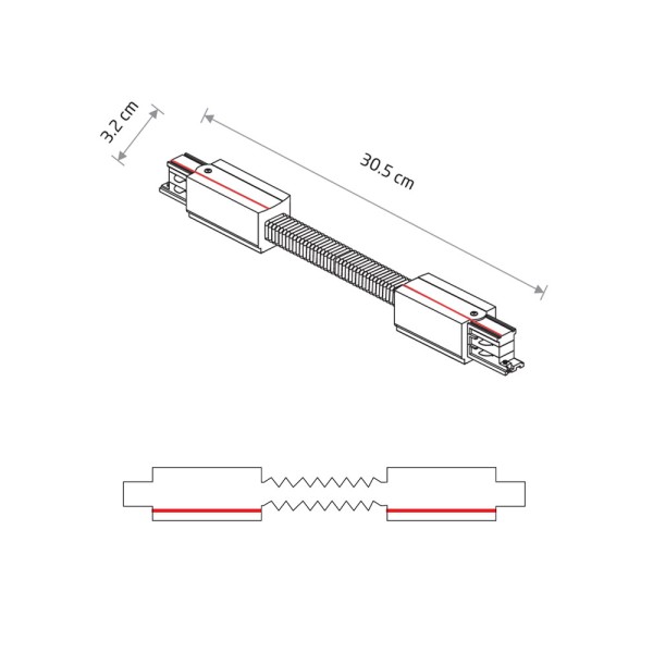 З'єднувач Nowodvorski 8698 CTLS Power Flex Connector IP20 білий - фото №2