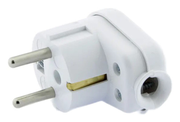 Елеткрична вилка SEZ WT-16U BI кутова 16А біла