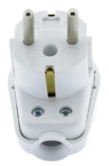 Елеткрична вилка SEZ WT-16U BI кутова 16А біла - фото №3