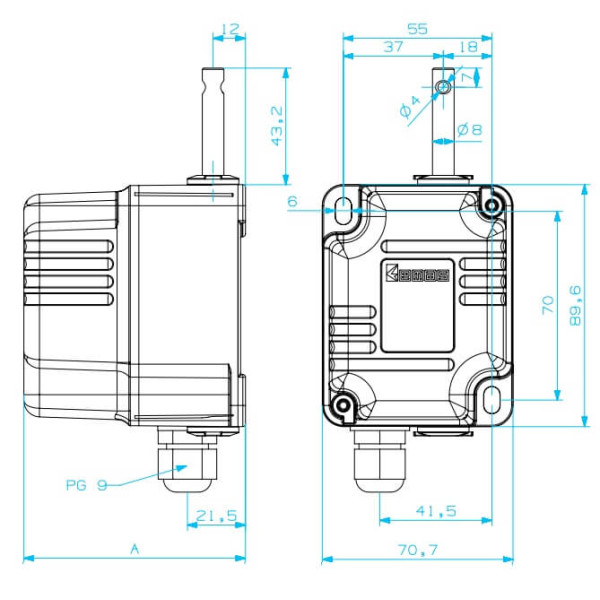 Конечный выключатель EMAS VT2050 с поворотом вала 2/50 - фото №6
