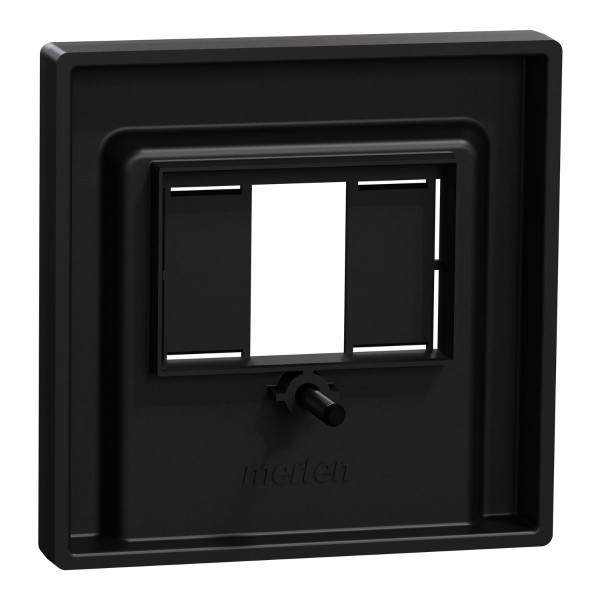 Накладка розетки TAE/аудіо/USB Schneider Electric Merten System M MEG4250-0403 (чорна матова) - фото №1