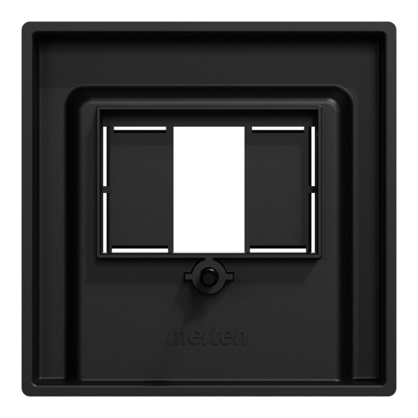 Накладка розетки TAE/аудіо/USB Schneider Electric Merten System M MEG4250-0403 (чорна матова) - фото №2