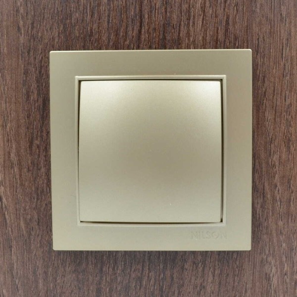 Выключатель Nilson Thor золото 1кл ( 27151001 ) - фото №3