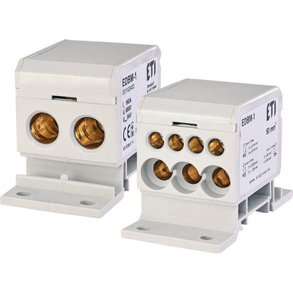 Распределительный блок ETI 001102400 EDBM-1 (160А 1x4-50; 3x2.5-25; 4x2.5-16) - фото №1
