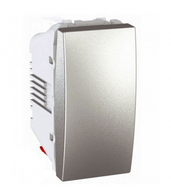 Перемикач 1-клавішний (СХ.6) алюміній Schneider Electric