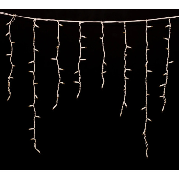 Белая уличная светодиодная гирлянда Delux EN ICICLE 120LED (90009066) 2x0,9м IP44 (желтый свет) - фото №2