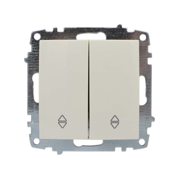 Выключатель ELBI ZENA кремовый 2кл проходной без рамки ( 609-010300-211 )