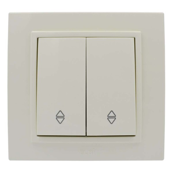 Выключатель ELBI ZENA кремовый 2кл проходной без рамки ( 609-010300-211 ) - фото №1