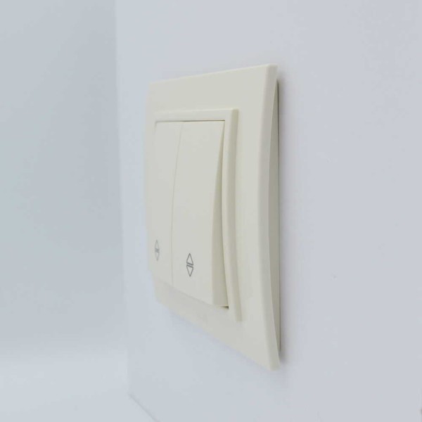 Выключатель ELBI ZENA кремовый 2кл проходной без рамки ( 609-010300-211 ) - фото №2