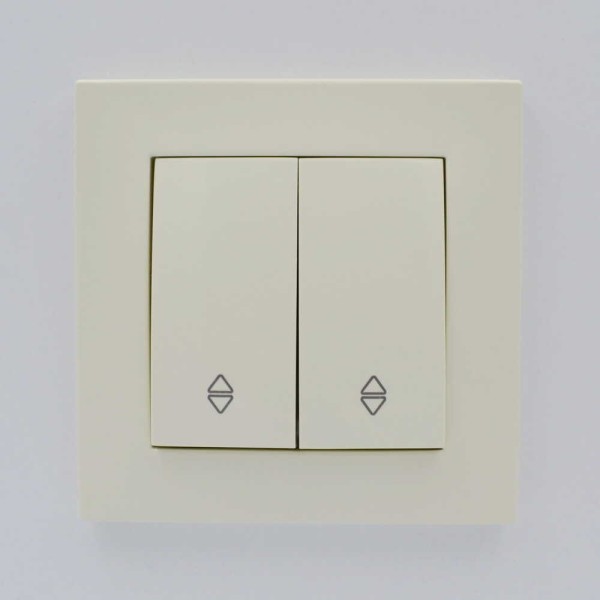 Выключатель ELBI ZENA кремовый 2кл проходной без рамки ( 609-010300-211 ) - фото №3