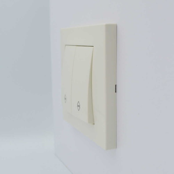 Выключатель ELBI ZENA кремовый 2кл проходной без рамки ( 609-010300-211 ) - фото №4