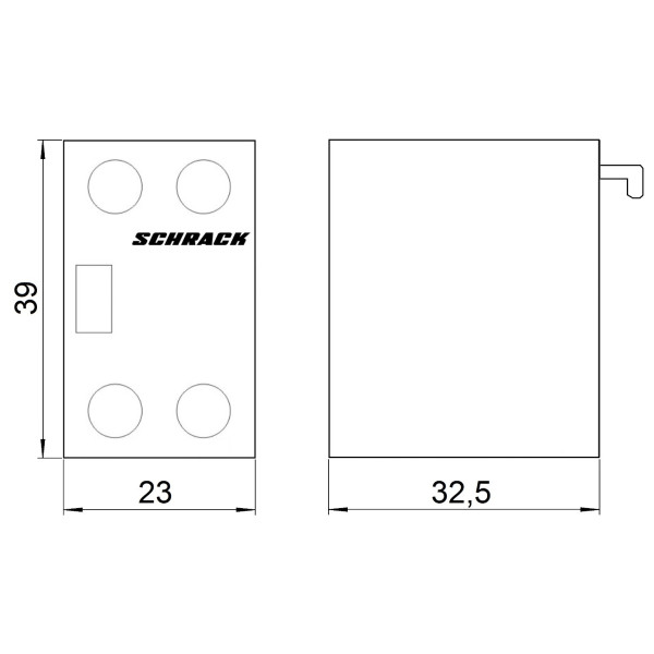 Додатковий фронтальний контакт Schrack LZZCH011 1НO+1НЗ для Cubico Classic - фото №2
