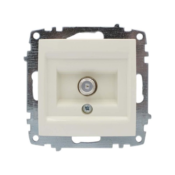 Розетка ELBI ZENA кремовая спутниковая SAT F-розьем без рамки ( 609-010300-280 )