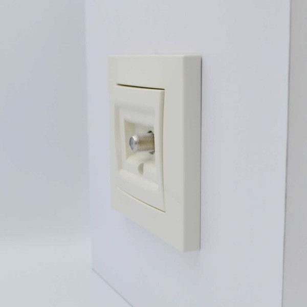 Розетка ELBI ZENA кремовая спутниковая SAT F-розьем без рамки ( 609-010300-280 ) - фото №4