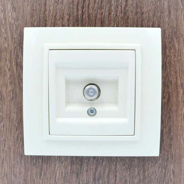 Розетка ELBI ZENA кремовая спутниковая SAT F-розьем без рамки ( 609-010300-280 ) - фото №9