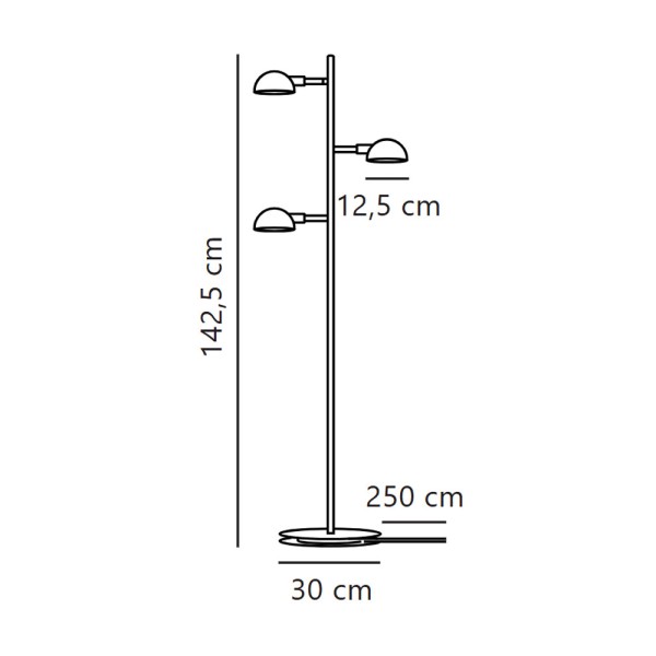 Торшер Nordlux 2220194003 Nomi E14 3x8W IP20 чорний - фото №4