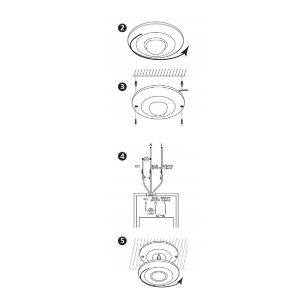 Датчик движения Goldlux 318800 PIR ES-P12D 100W IP20 Wh - фото №2