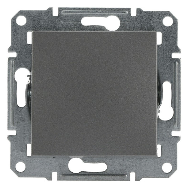 Переключатель перекр. без рамки сталь Asfora, EPH0500162