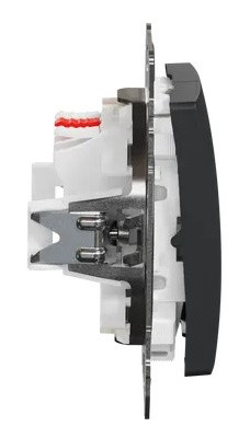 Двоклавішний вимикач Schneider Electric Sedna Design & Elements з підсвіткою чорний SDD114105L - фото №2