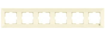 Шестиместная рамка горизонтальная Meridian, кремовый