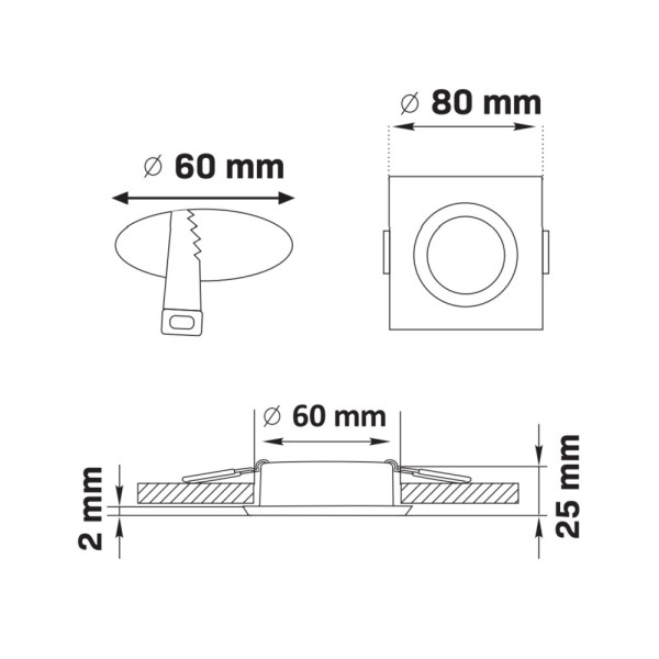 Точечный светильник Goldlux 323361 Febe GU10 1x8W IP20 BK - фото №3