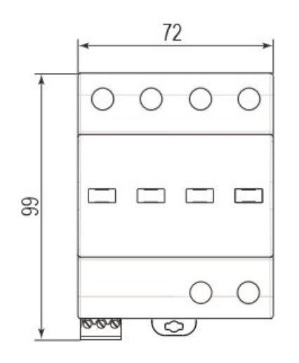 Защитный грозоразрядник Schrack IS211240A Combtec 275В АС 12,5кА 4P класс B+C TNS - фото №2