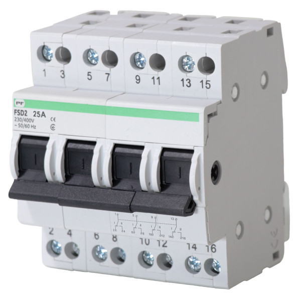 Переключатель нагрузки Promfactor FSD2 4P 25A 1-0-2 (FSD24025)