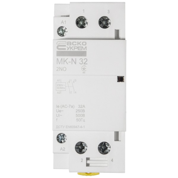 Модульный контактор Аско-Укрем MK-N 2P 32A 2NO (A0040030031) - фото №1