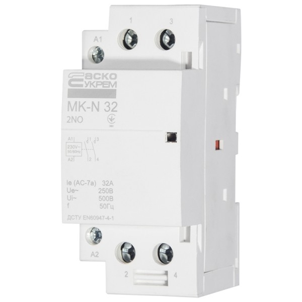 Модульный контактор Аско-Укрем MK-N 2P 32A 2NO (A0040030031) - фото №3