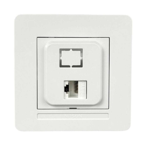 Розетка Nilson Selene белая компьютерная CAT5e RJ45 ( 23111044 )