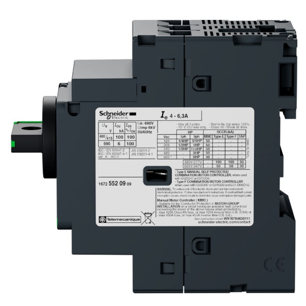 Автомат захисту двигуна Schneider Electric GV2P22 20-25 із комбінованим розчепленням - фото №1